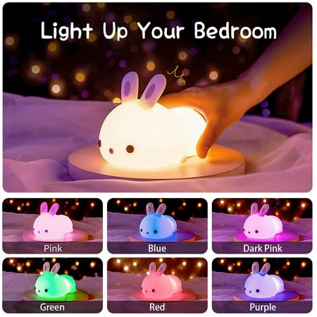 Kids Night Light Baby Girl Rabbit Night Light Portable Electric Usb Rechargeable Led Night Light Multicolor Night Bedside Lamp Birthday Gift Luminous
Kids Night Light Baby Girl Rabbit Night Light Portable Electric Usb Rechargeable Led Night Light Multicolor Night Bedside Lamp Birthday Gift Luminous