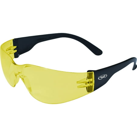 Global Vision Eyewear Rider Anti-Fog Safety Glasses Yellow Tint Lens