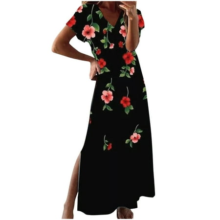 Juebong Women Fashion Casual Sexy Floral Print Short Sleeve Round Neck Beach Long Dress
Juebong Women Fashion Casual Sexy Floral Print Short Sleeve Round Neck Beach Long Dress