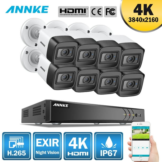 ANNKE 8CH Ultra HD 4K 8PCS CCTV Camera System with No HDD
