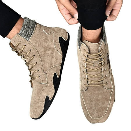 Lhked Josdec Men Shoes High Top Daily Casual Single Sports Leather Shoes Running shoes Beige 43
Lhked Josdec Men Shoes High Top Daily Casual Single Sports Leather Shoes Running shoes Beige 43