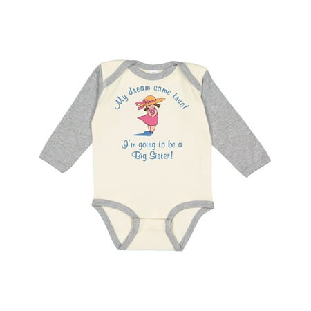 Inktastic Dream Future Big Sister Gift Baby Girl Long Sleeve Bodysuit