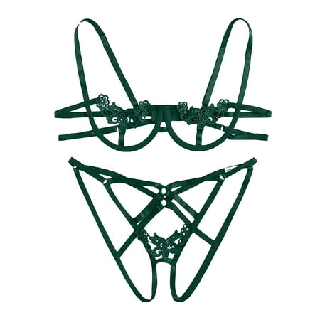 BIZIZA Women Bra and Panty Set2 Piece Sexy Strappy High Waisted Babydoll Cut Out Women s Lingerie Sets Green M
BIZIZA Women Bra and Panty Set2 Piece Sexy Strappy High Waisted Babydoll Cut Out Women s Lingerie Sets Green M