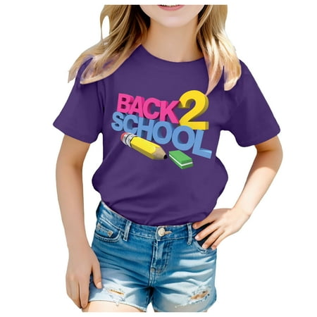 Kids School Season Back To School Season Printed Casual Short Sleeve Top T Shirt Sports Baby Girl Clothes
Kids School Season Back To School Season Printed Casual Short Sleeve Top T Shirt Sports Baby Girl Clothes