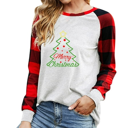 Ziloco Christmas Shirts For Women Plaid Splicing Tops Long Sleeve Trendy Sweatshirts Blouse Tops girls tops tees & blouses maternity tops White S
Ziloco Christmas Shirts For Women Plaid Splicing Tops Long Sleeve Trendy Sweatshirts Blouse Tops girls tops tees & blouses maternity tops White S