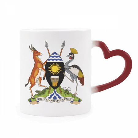 Uganda Africa National Emblem Heat Sensitive Mug Red Color Changing Stoneware Cup
Uganda Africa National Emblem Heat Sensitive Mug Red Color Changing Stoneware Cup