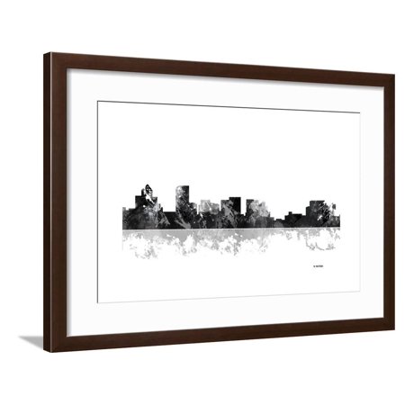 Salem Oregon Skyline BG 1 Framed Print Wall Art By Marlene Watson