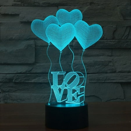 HOMEMAXS 3D Lamp Visual Light Effect Touch Switch Colors Changes Night Light (Four Love Heart)
HOMEMAXS 3D Lamp Visual Light Effect Touch Switch Colors Changes Night Light (Four Love Heart)