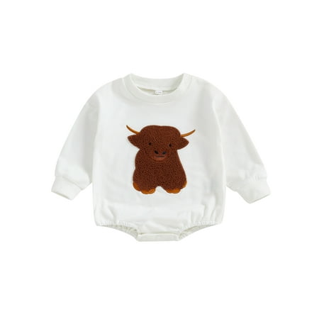 aturustex Infant Baby Sweatshirt Romper 0-18M Newborn Long Sleeve Bodysuits Cattle Embroidered Round Neck Jumpsuits Toddler Little Boys Girls Fashion Adorable Casual Spring Fall Clothes
aturustex Infant Baby Sweatshirt Romper 0-18M Newborn Long Sleeve Bodysuits Cattle Embroidered Round Neck Jumpsuits Toddler Little Boys Girls Fashion Adorable Casual Spring Fall Clothes