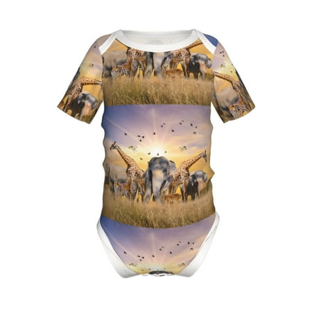 Lukts Vintage Wildlife Protection Print Baby Short Sleeve Romper Onesie for Newborn Baby Boys and Girls-6 Months 
Lukts Vintage Wildlife Protection Print Baby Short Sleeve Romper Onesie for Newborn Baby Boys and Girls-6 Months
