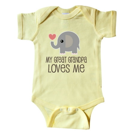 Inktastic Great Grandpa Loves Me Gift Baby Boy or Baby Girl Bodysuit