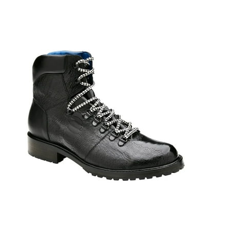 Belvedere Men s Genuine Ostrich Leg Italian Leather Hiker Boot CB5 Como Black