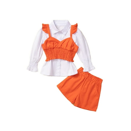 Bagilaanoe 3pcs Toddler Girls Short Pants Set White Long Sleeve Shirt Tops + Sleeveless Vest + Shorts 1T 2T 3T 4T 5T 6T Kids Casual Outfits
Bagilaanoe 3pcs Toddler Girls Short Pants Set White Long Sleeve Shirt Tops + Sleeveless Vest + Shorts 1T 2T 3T 4T 5T 6T Kids Casual Outfits