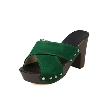 Sanviglor Women s Dress Sandal Beach Sandals Platform Slides Summer Fashion Backless Slippers Non-Slip Heeled Heels Green 7
Sanviglor Women s Dress Sandal Beach Sandals Platform Slides Summer Fashion Backless Slippers Non-Slip Heeled Heels Green 7