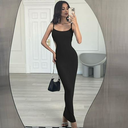 Seyurigaoka Women Long Slip Dress Adults Slim-fit Solid Color Spaghetti Strap Cutout One-piece
Seyurigaoka Women Long Slip Dress Adults Slim-fit Solid Color Spaghetti Strap Cutout One-piece