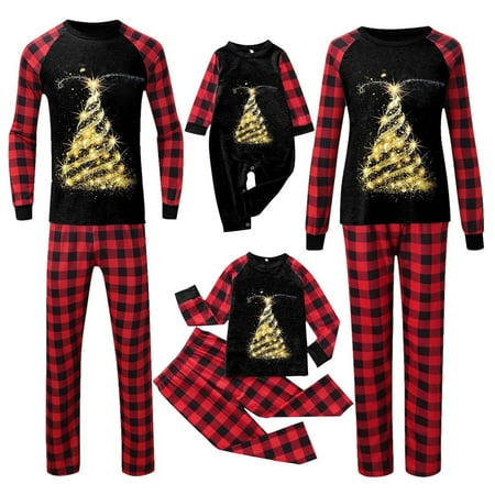 MIASHUI Christmas Family Pajamas Matching Sets Cute Print Plaid Long Sleeve Tops and Pants Soft Holiday Sleepwear for Couples and Kids
MIASHUI Christmas Family Pajamas Matching Sets Cute Print Plaid Long Sleeve Tops and Pants Soft Holiday Sleepwear for Couples and Kids