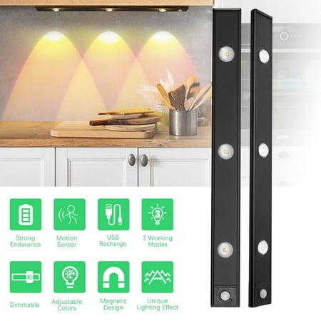 GARENAS Led Strip Led Under Cabinet Wireless Lights Under Counter Closet Lights with Motion Sensor Usb Rechargeable Eye Corrugated Light Strip for Indoor Kitchen Closet Stairway (2Pc)
GARENAS Led Strip Led Under Cabinet Wireless Lights Under Counter Closet Lights with Motion Sensor Usb Rechargeable Eye Corrugated Light Strip for Indoor Kitchen Closet Stairway (2Pc)