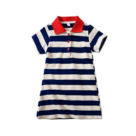 Kids Girls Dresses Short Sleeve Stripe Loose Casual Skirt Princess Dress Summer Girl Clothes
Kids Girls Dresses Short Sleeve Stripe Loose Casual Skirt Princess Dress Summer Girl Clothes