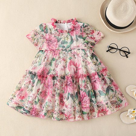 Huilaibazo Girls Dress Toddler Girls Dress Summer Short Sleeve Fashion Flower Prints Small Fresh Style Dress Princess Dress Casual Dress
Huilaibazo Girls Dress Toddler Girls Dress Summer Short Sleeve Fashion Flower Prints Small Fresh Style Dress Princess Dress Casual Dress