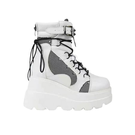 Lacyhop Ladies Cosplay Waterproof Ankle Booties Slip Resistant Studded Combat Boot Fashion Round Toe Winter Shoes White 7.5
Lacyhop Ladies Cosplay Waterproof Ankle Booties Slip Resistant Studded Combat Boot Fashion Round Toe Winter Shoes White 7.5