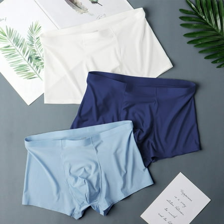ALSLIAO 3Pcs Mens Ice Silk Underwear Boxer Briefs Shorts Soft Pouch Underpants Trunks A XL
ALSLIAO 3Pcs Mens Ice Silk Underwear Boxer Briefs Shorts Soft Pouch Underpants Trunks A XL