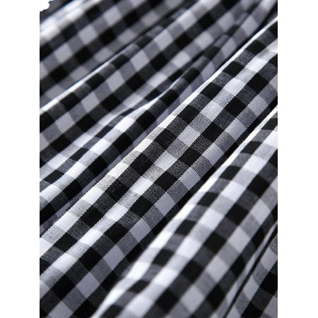 Cute Gingham Square Neck A Line Short Sleeve Black and White Toddler Girls Dresses (Girl s)
Cute Gingham Square Neck A Line Short Sleeve Black and White Toddler Girls Dresses (Girl s)