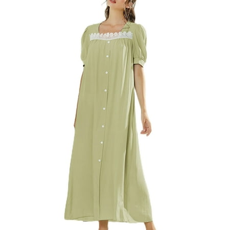 UKAP Womens Solid Nightgowns Pajamas Dress Short Sleeve Nightdress U-Neck Nightshirt Comfy Sleep Shirt S-XL
UKAP Womens Solid Nightgowns Pajamas Dress Short Sleeve Nightdress U-Neck Nightshirt Comfy Sleep Shirt S-XL