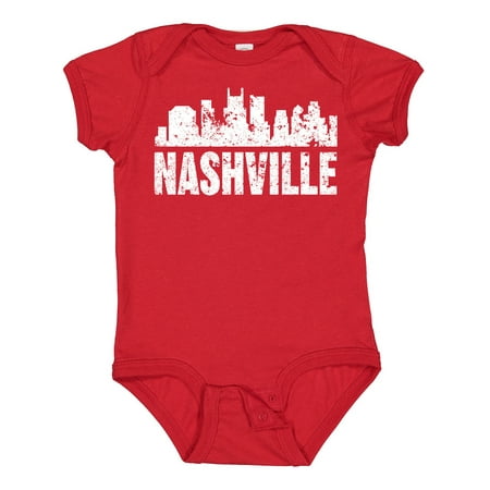 Inktastic Nashville Skyline Grunge Gift Baby Boy or Baby Girl Bodysuit