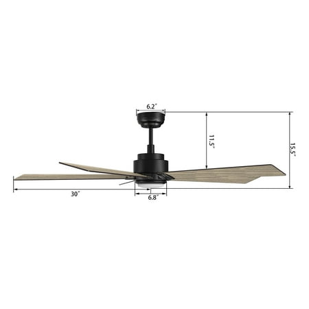 CARRO Livingston 60-inch Indoor Ceiling Fan with Remote Dimmable LED Light Kit & Reversible DC motors. - N/A Black/Wooden
CARRO Livingston 60-inch Indoor Ceiling Fan with Remote Dimmable LED Light Kit & Reversible DC motors. - N/A Black/Wooden