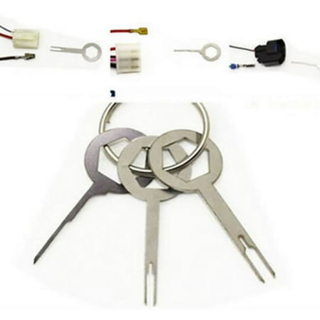 3Pcs Terminal Removel Tool Kit Wiring Crimp Connector Extractor Pin Key