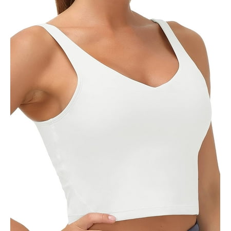 Women Longline Sports Bra Wirefree Padded Medium Support Yoga Bras Gym Running Workout Tank Tops
Women Longline Sports Bra Wirefree Padded Medium Support Yoga Bras Gym Running Workout Tank Tops