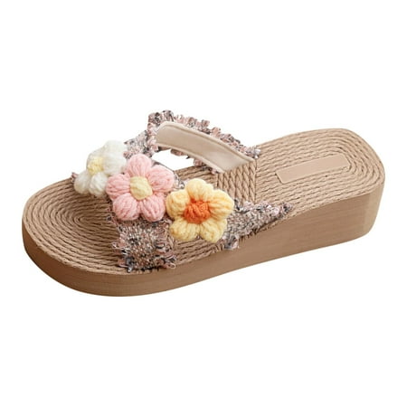 ZIZOCWA Fashion Wedge Heels Slippers Women Flip Flops Summer Thick Bottom Sandals Platform Slippers Soft Beach Shoes Non-Slip Slides New Yellow Size8
ZIZOCWA Fashion Wedge Heels Slippers Women Flip Flops Summer Thick Bottom Sandals Platform Slippers Soft Beach Shoes Non-Slip Slides New Yellow Size8