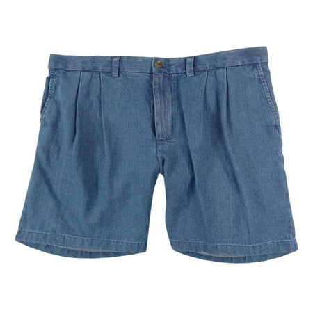 roundtree yorke shorts denim pleated tall