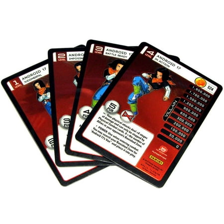 Set of 4 Android 17 Personality Single Cards Dragon Ball Z