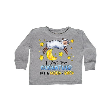 Inktastic I Love My Godfather to the Moon and Back Cute Sheep Gift Toddler Boy or Toddler Girl Long Sleeve T-Shirt