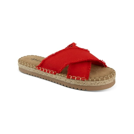 Style & Co. Womens Kelt Canvas Criss-Cross Slide Sandals