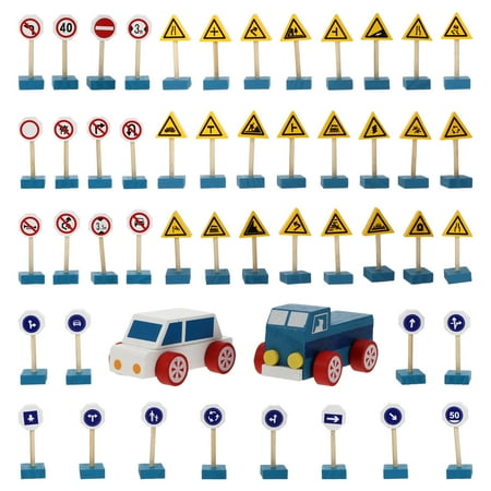 NUOLUX 1 Set of Wooden Kindergarten Teaching Aids Simulation Traffic Sign Toys