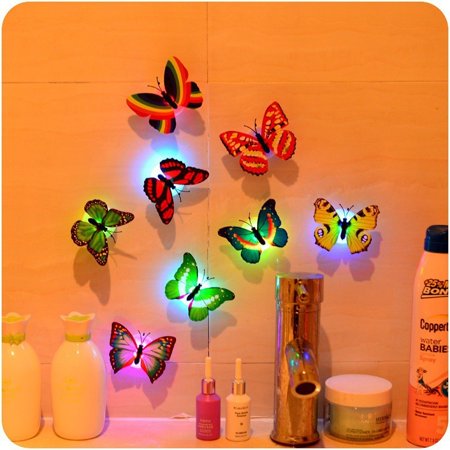 PIYU 3/5/10pcs 3D LED Butterfly Colorful Decoration Night Light Sticker Butterfly Light Wall Light For Birthday Party Wall Decoration
PIYU 3/5/10pcs 3D LED Butterfly Colorful Decoration Night Light Sticker Butterfly Light Wall Light For Birthday Party Wall Decoration