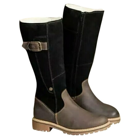 Ferndule Women Biker Boot Low Heel Riding Boots Zip Up Wide Calf Bootie Slip Resistant Chunky Winter Shoes Outdoor Booties Buckle Comfort Black Brown 7
Ferndule Women Biker Boot Low Heel Riding Boots Zip Up Wide Calf Bootie Slip Resistant Chunky Winter Shoes Outdoor Booties Buckle Comfort Black Brown 7