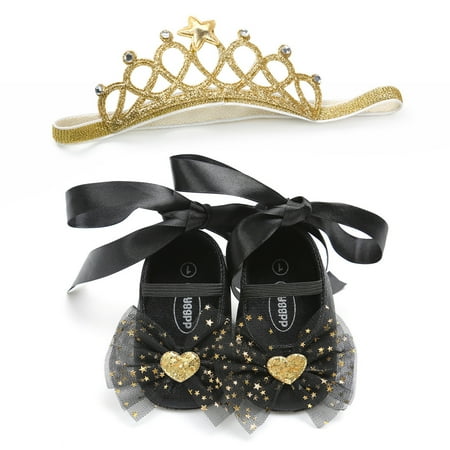 TOWED22 Toddler Slippers Boys Infant Set Girls Toddler Princess Shoes+Crown Prewalker Baby Headband Bowknot Baby Shoes Black
TOWED22 Toddler Slippers Boys Infant Set Girls Toddler Princess Shoes+Crown Prewalker Baby Headband Bowknot Baby Shoes Black