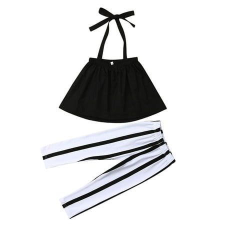 Toddler Baby Girls Summer Strap Halter Tops+Striped Long Pants 2Pcs Outfits Clothes Set 1-6T
Toddler Baby Girls Summer Strap Halter Tops+Striped Long Pants 2Pcs Outfits Clothes Set 1-6T