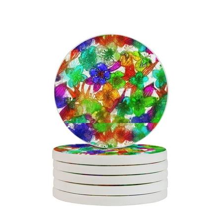 Circular Drink Coasters Set Floral Art Background Beautiful Home Decor Diatomite Heat-Resistant Diatomite Protect Table Countertop
Circular Drink Coasters Set Floral Art Background Beautiful Home Decor Diatomite Heat-Resistant Diatomite Protect Table Countertop