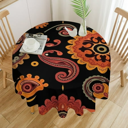 Paisley Print Round Polyester Tablelcoth Circular Table Cover Multi-purpose Backyard Barbecue Picnic Decor
Paisley Print Round Polyester Tablelcoth Circular Table Cover Multi-purpose Backyard Barbecue Picnic Decor