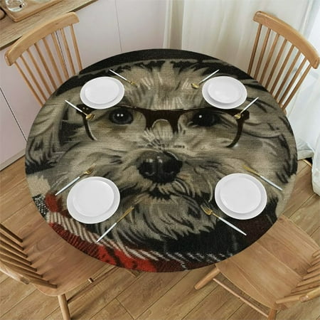 Patifu Sophisticated Dog with Hat and Glasses Round Table Cover Stain Resistant Washable Indoor Outdoor Tablecloth Kitchen Dining Wedding Parties Picnic Farmhouse 100% Polyester Fiber 42-46
Patifu Sophisticated Dog with Hat and Glasses Round Table Cover Stain Resistant Washable Indoor Outdoor Tablecloth Kitchen Dining Wedding Parties Picnic Farmhouse 100% Polyester Fiber 42-46