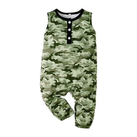 Baby Boy Clothes Newborn Baby Boys Summer Bodysuits 3 Months Baby Boys Sleeveless Camouflage Prints Bodysuits Green
Baby Boy Clothes Newborn Baby Boys Summer Bodysuits 3 Months Baby Boys Sleeveless Camouflage Prints Bodysuits Green