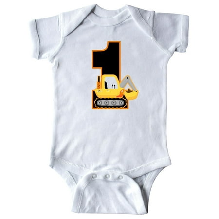 Inktastic First Birthday Construction Truck 1 Year Old Gift Baby Boy Bodysuit