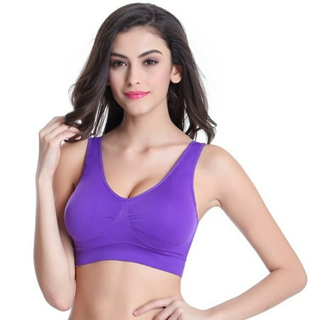 Simple Sports Bra Without Underwire Elastic Skin-Friendly Soft Touch Sports Bra for Women Yoga Running Fitness M Purple
Simple Sports Bra Without Underwire Elastic Skin-Friendly Soft Touch Sports Bra for Women Yoga Running Fitness M Purple