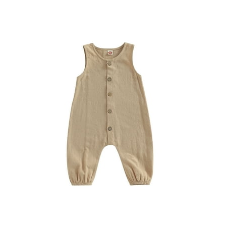 Arvbitana 0-18 Months Infant Baby Boys Summer Romper Casual Solid Color/Stripe Print Button Sleeveless Jumpsuit Overalls for Newborn Toddler
Arvbitana 0-18 Months Infant Baby Boys Summer Romper Casual Solid Color/Stripe Print Button Sleeveless Jumpsuit Overalls for Newborn Toddler