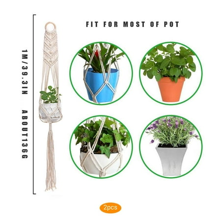 2PCS Flower Pot Hanger Indoor Outdoor Plants Hanging Basket Cotton Rope Plant Pot Holder
2PCS Flower Pot Hanger Indoor Outdoor Plants Hanging Basket Cotton Rope Plant Pot Holder