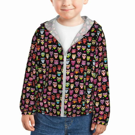 Lukts Colourfull Owl Print Children s Long-Sleeved Sun Protection Clothing Hooded Sweatshirts for Boys and Girls Outdoor Sports-3 Years
Lukts Colourfull Owl Print Children s Long-Sleeved Sun Protection Clothing Hooded Sweatshirts for Boys and Girls Outdoor Sports-3 Years